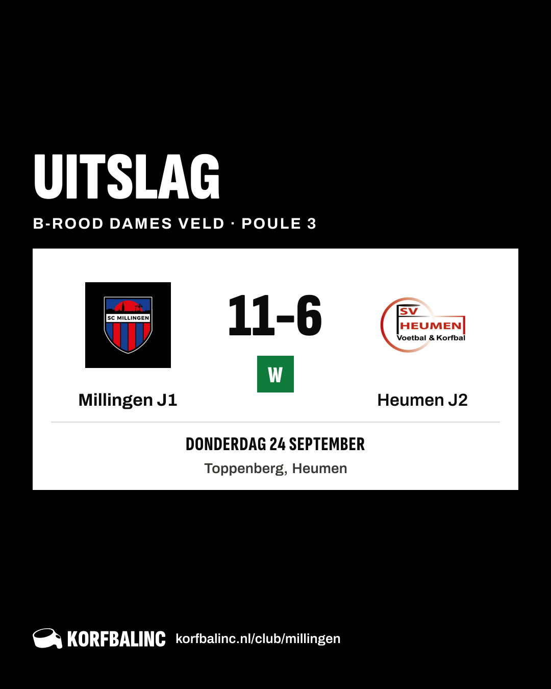 Millingen J1 - Heumen J2