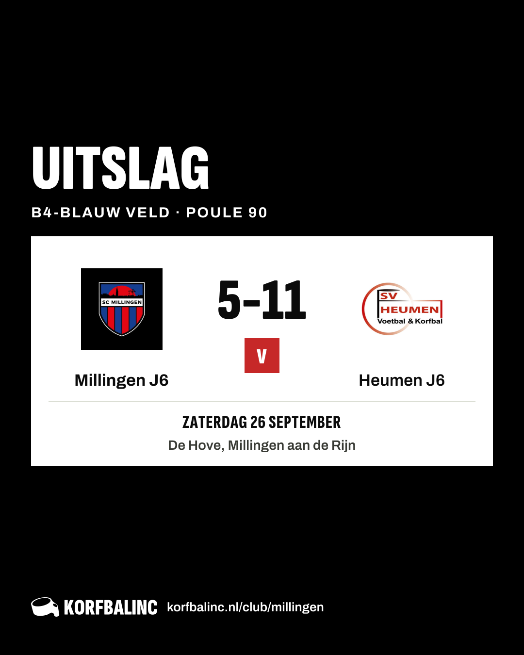 Millingen J6 - Heumen J6