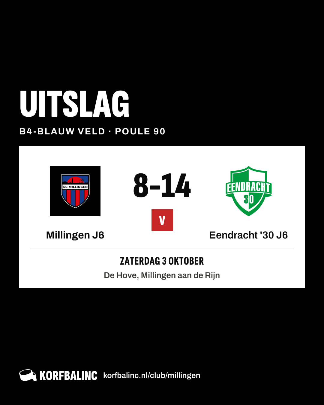 Millingen J6 - Eendracht '30 J6