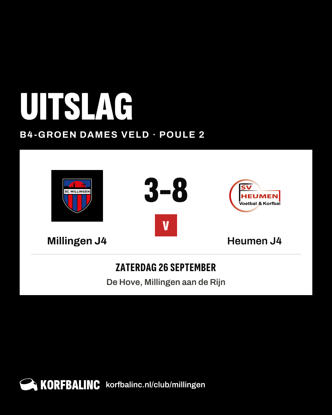 Millingen J4 - Heumen J4