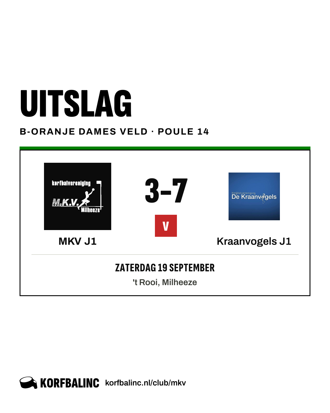 MKV J1 - Kraanvogels J1