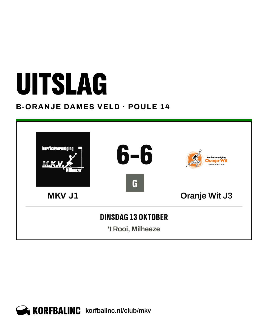 MKV J1 - Oranje Wit J3