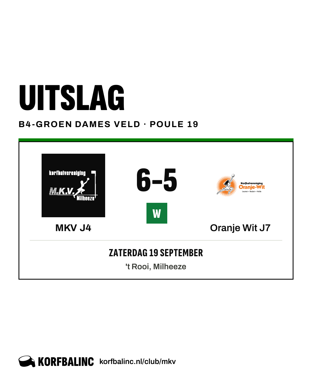 MKV J4 - Oranje Wit J7