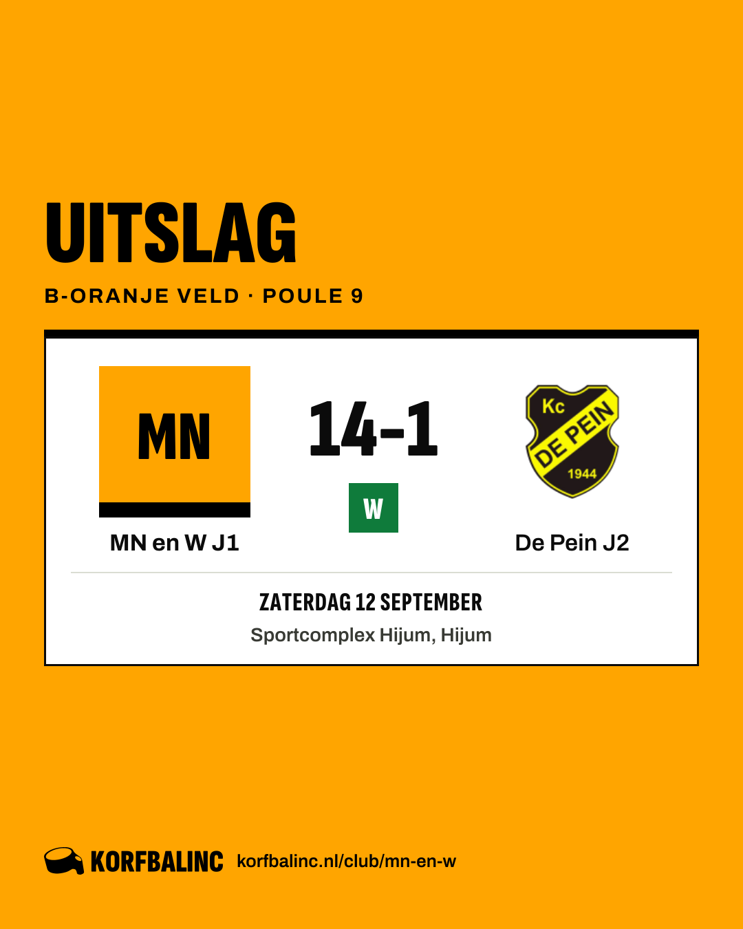 MN en W J1 - De Pein J2