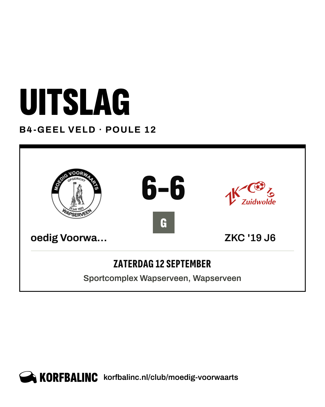Moedig Voorwaarts J3 - ZKC '19 J6