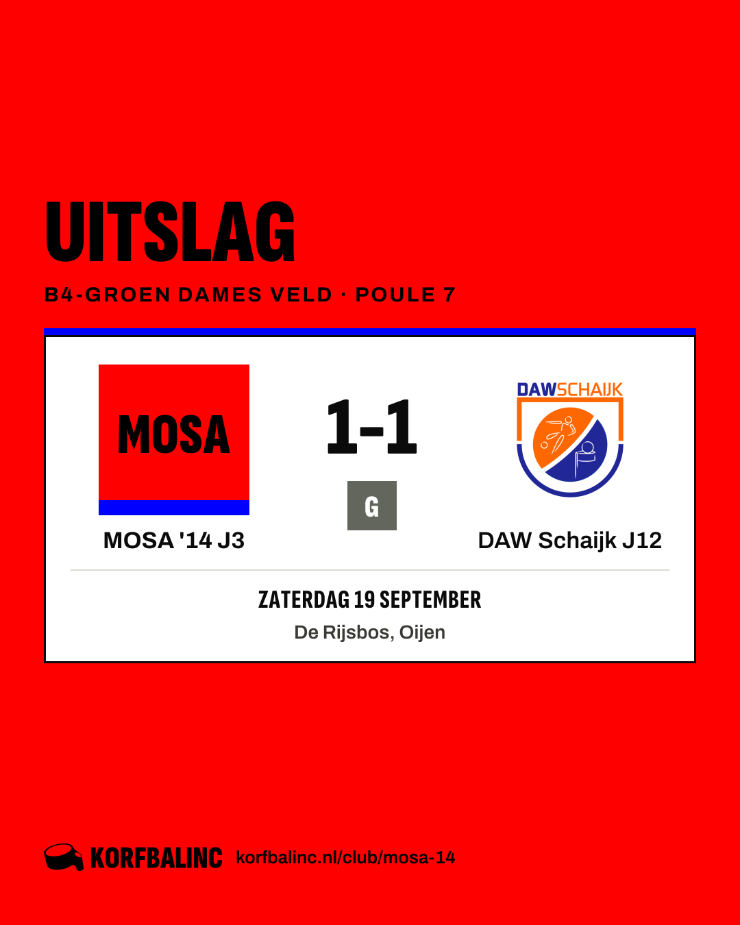 MOSA '14 J3 - DAW Schaijk J12