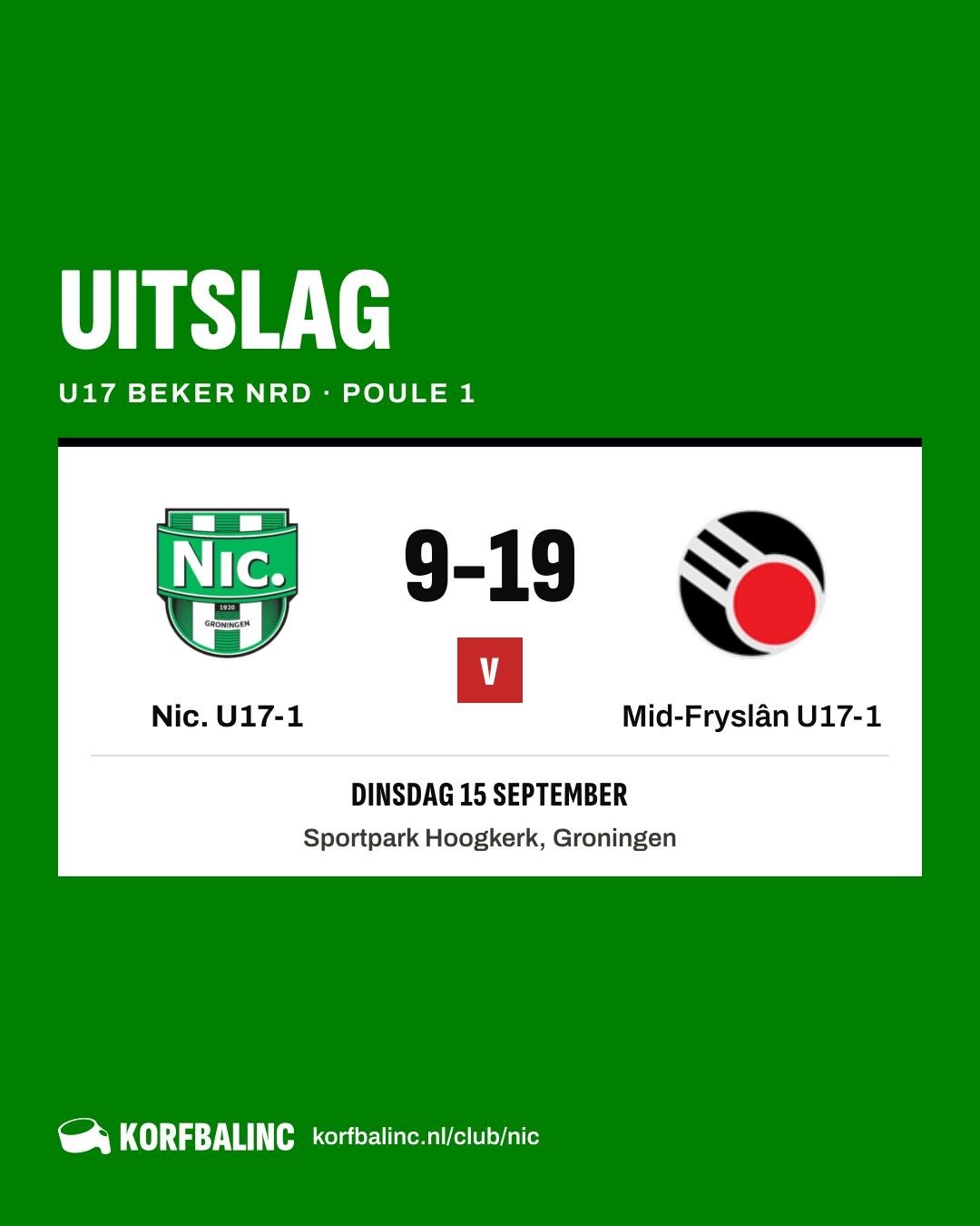 Nic. U17-1 - Mid-Fryslân U17-1