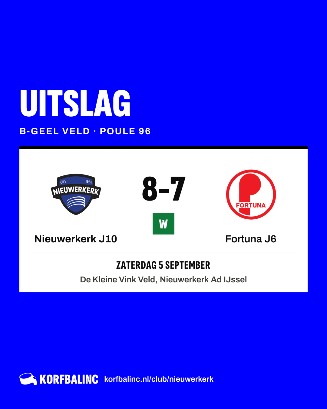 Nieuwerkerk J10 - Fortuna J6