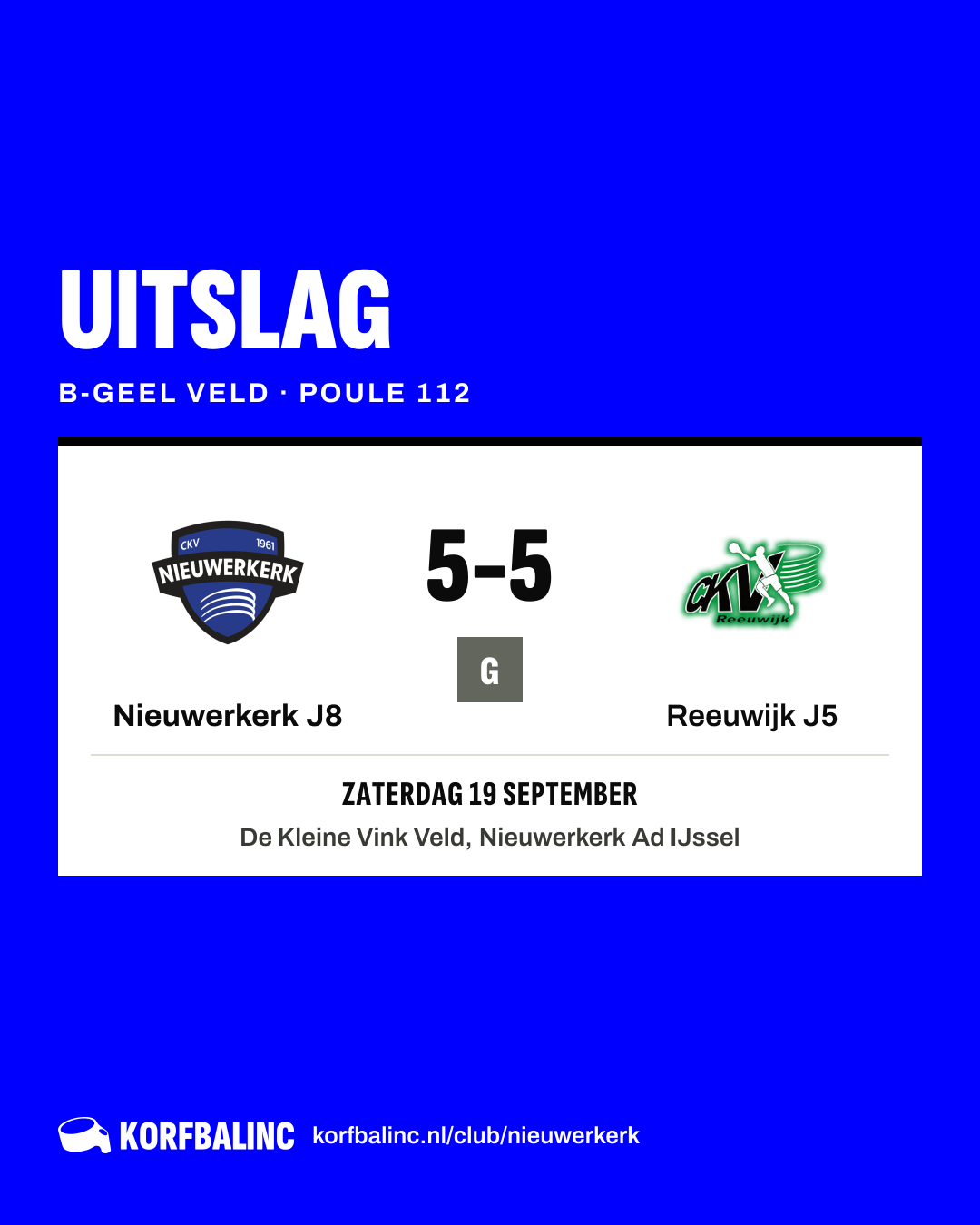 Nieuwerkerk J8 - Reeuwijk J5