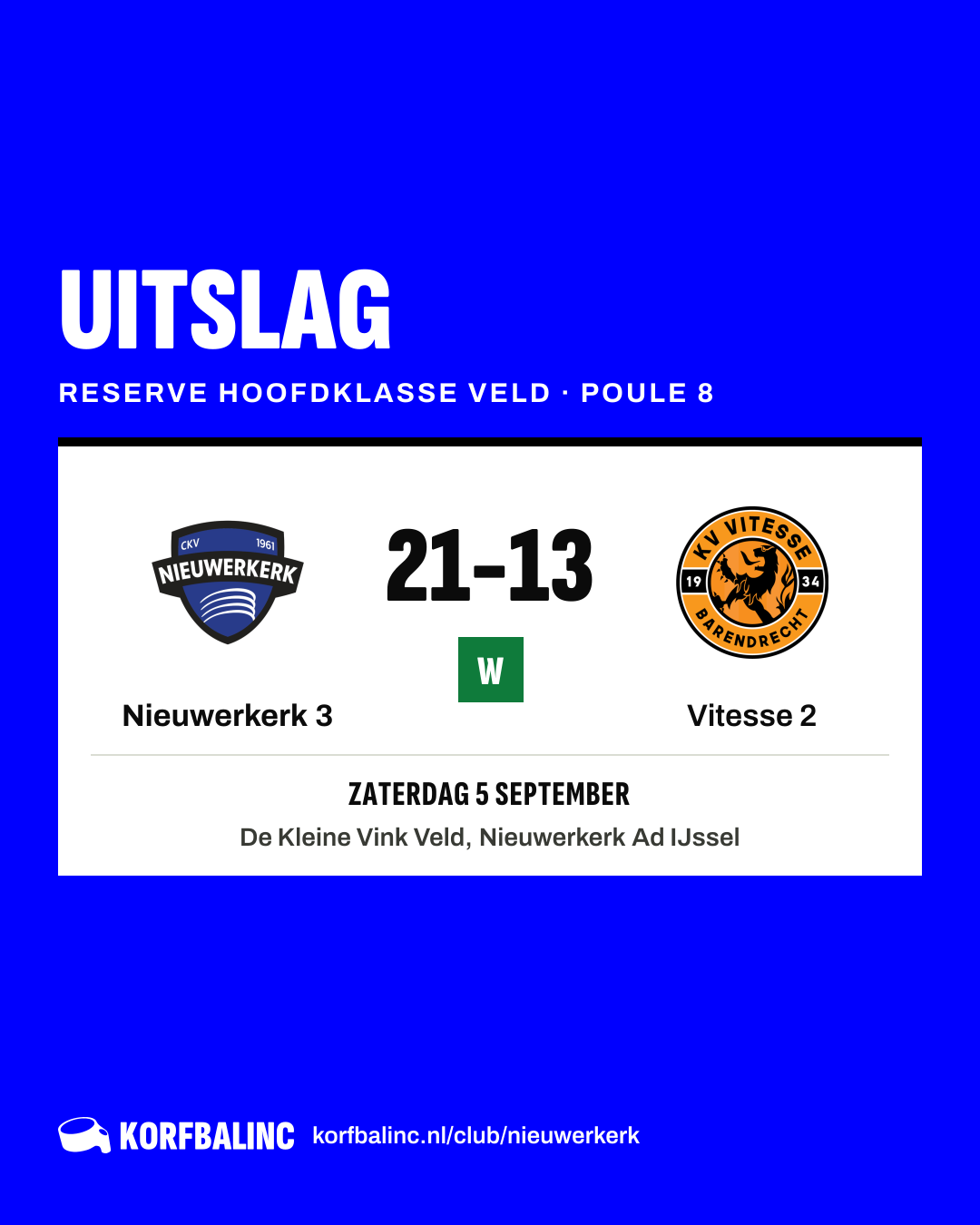 Nieuwerkerk 3 - Vitesse 2