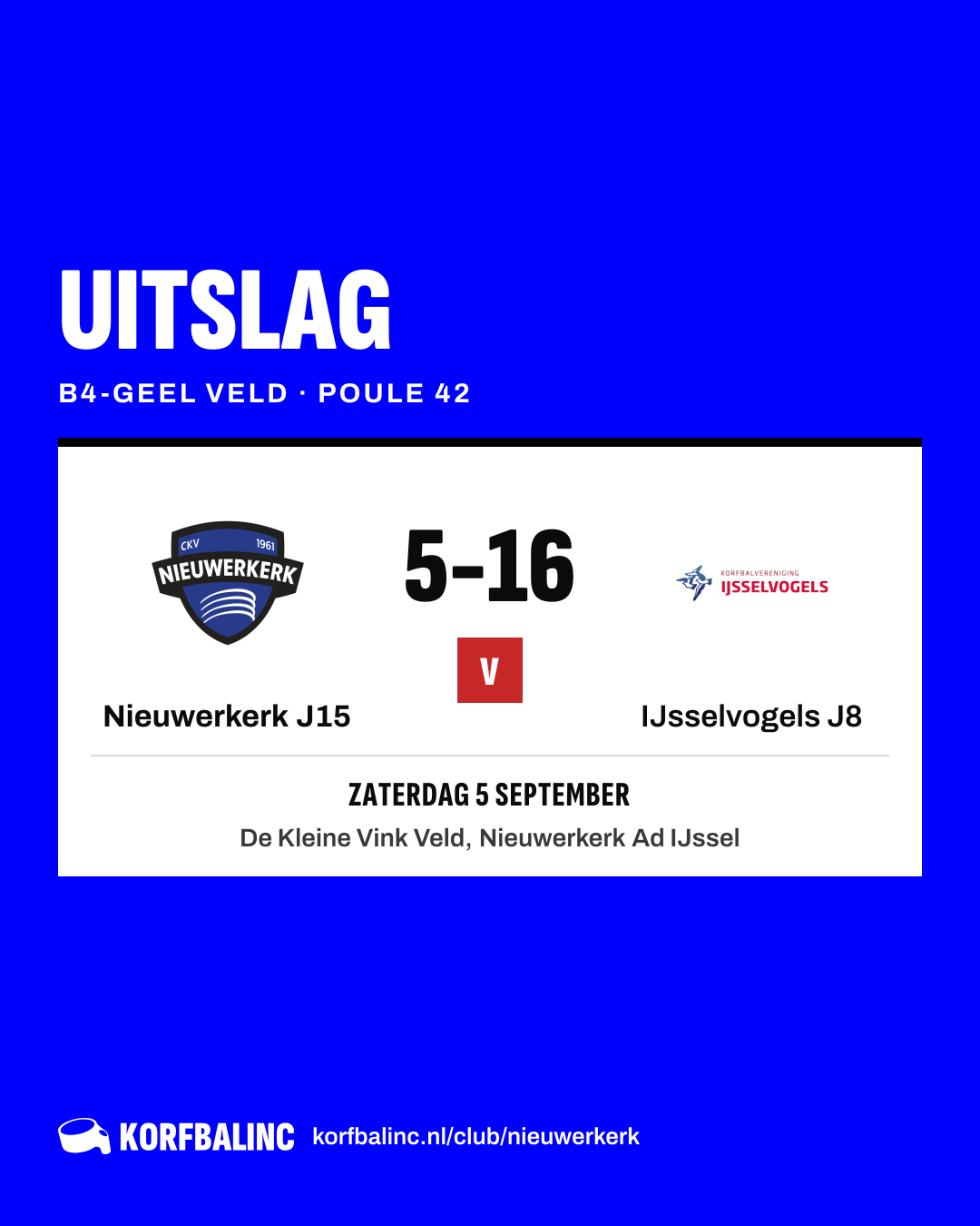 Nieuwerkerk J15 - IJsselvogels J8