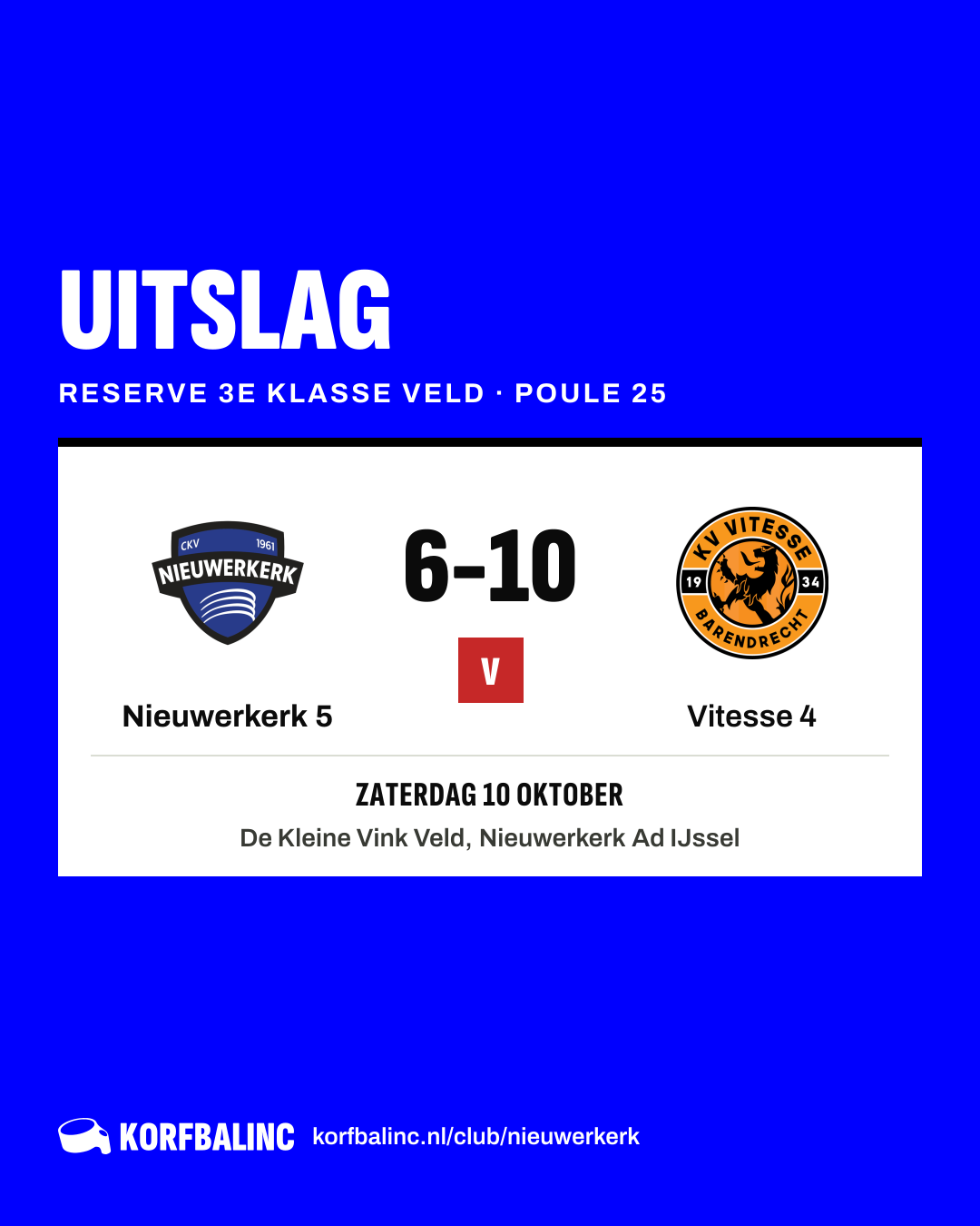 Nieuwerkerk 5 - Vitesse 4