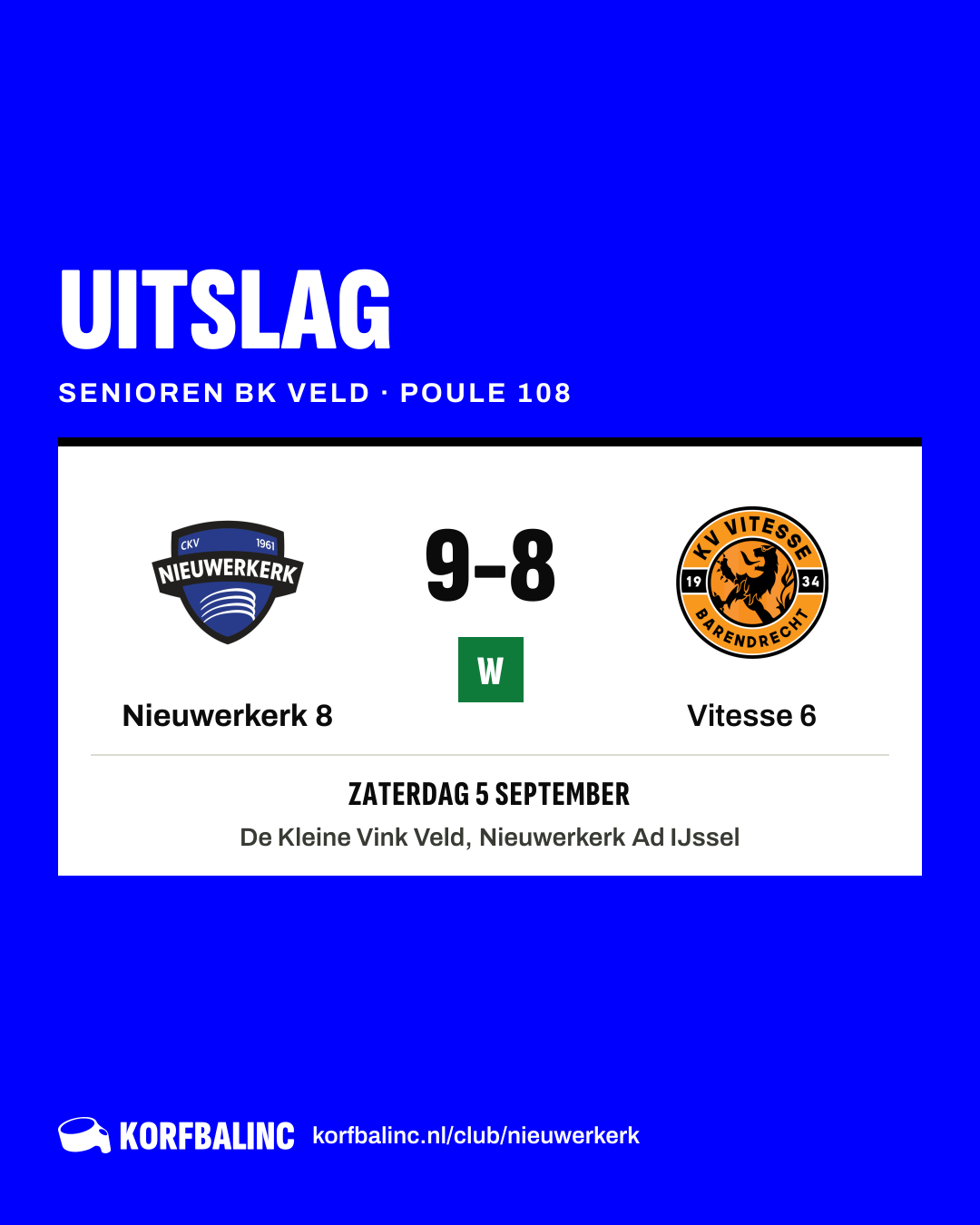 Nieuwerkerk 8 - Vitesse 6