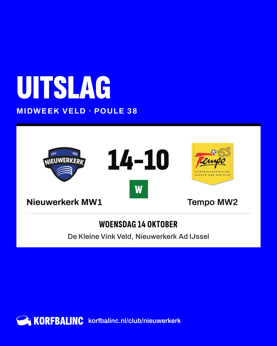 Nieuwerkerk MW1 - Tempo MW2