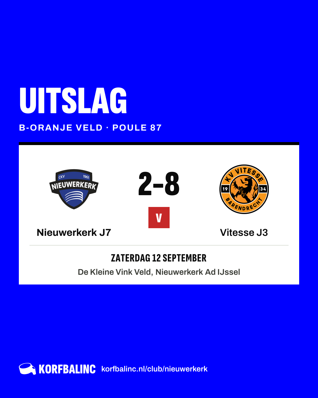 Nieuwerkerk J7 - Vitesse J3