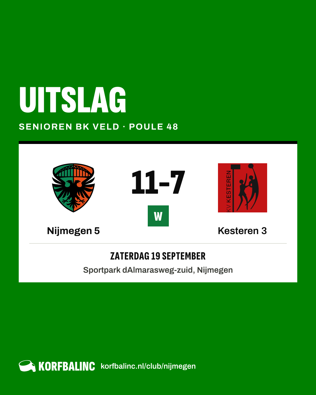 Nijmegen 5 - Kesteren 3
