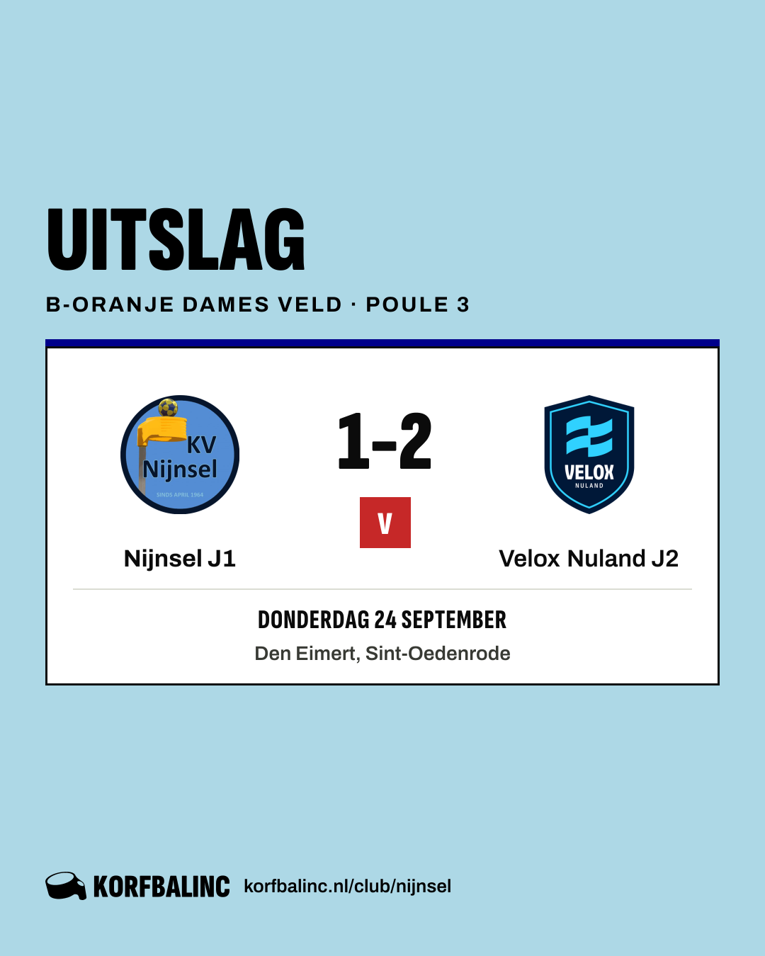Nijnsel J1 - Velox Nuland J2