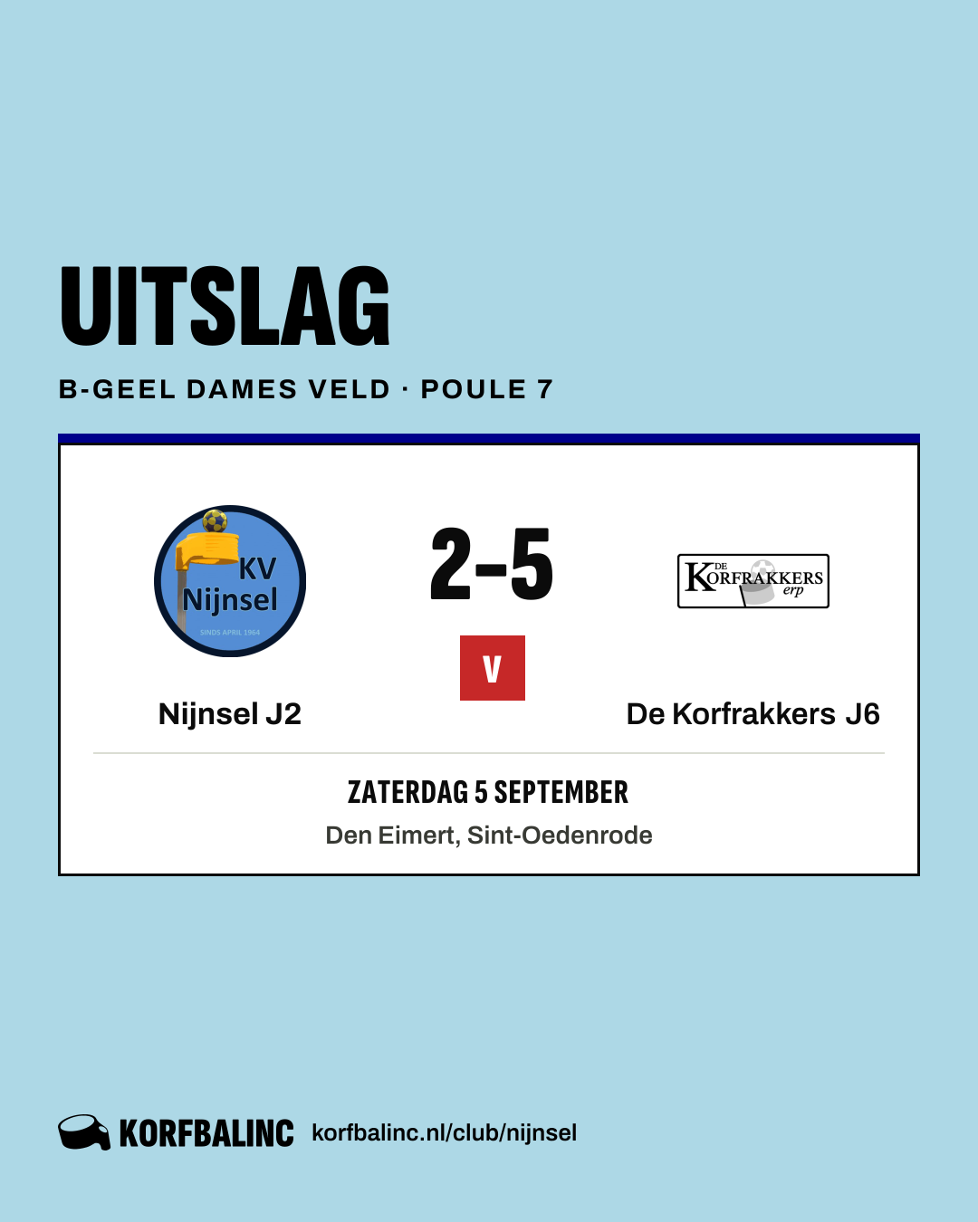 Nijnsel J2 - De Korfrakkers J6