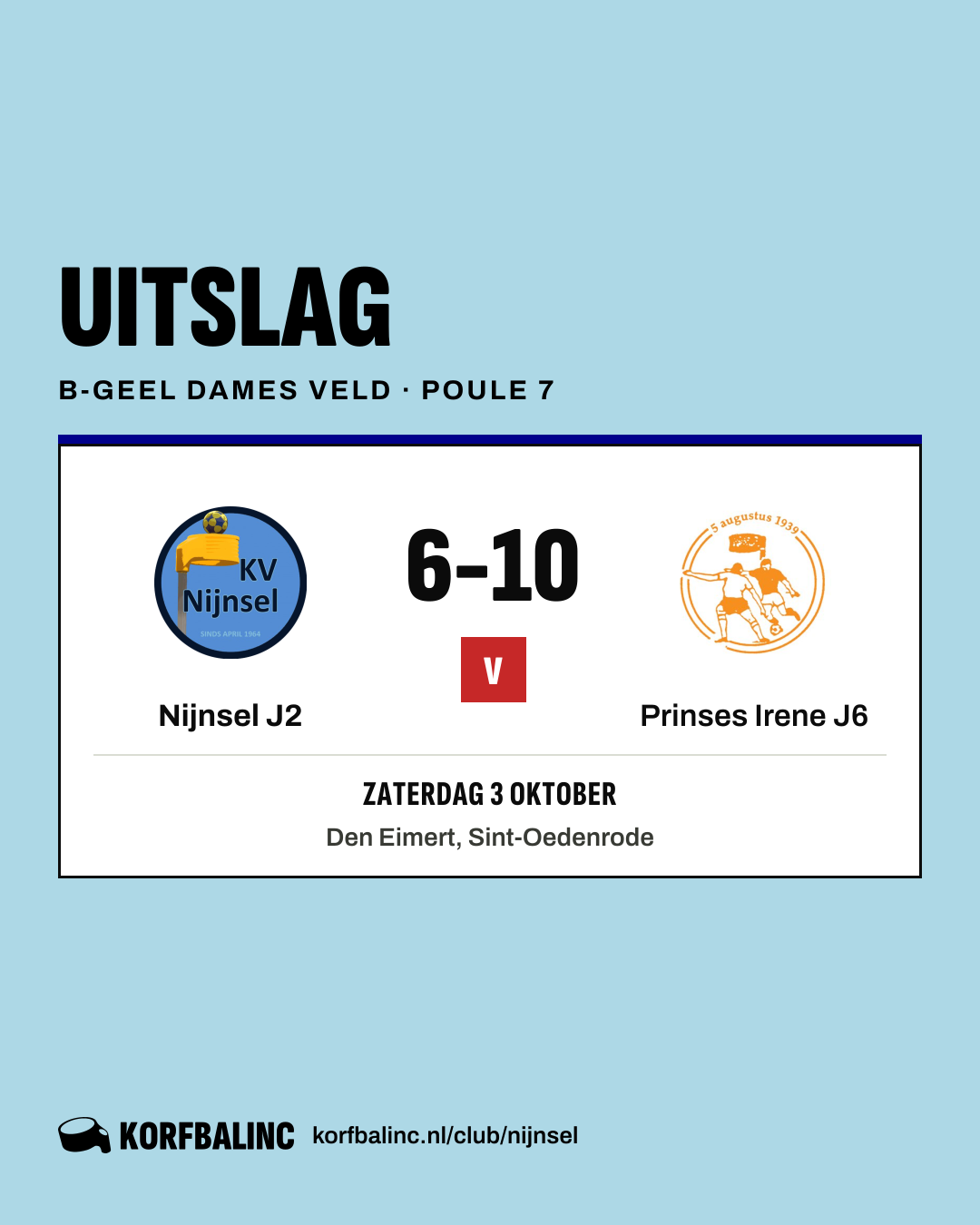 Nijnsel J2 - Prinses Irene J6