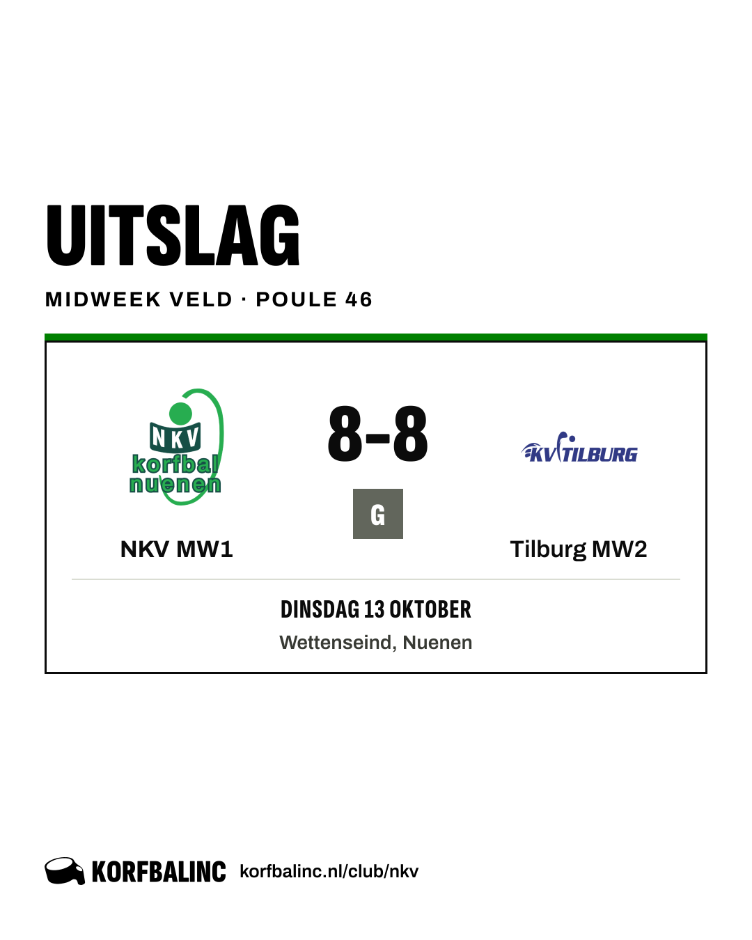 NKV MW1 - Tilburg MW2