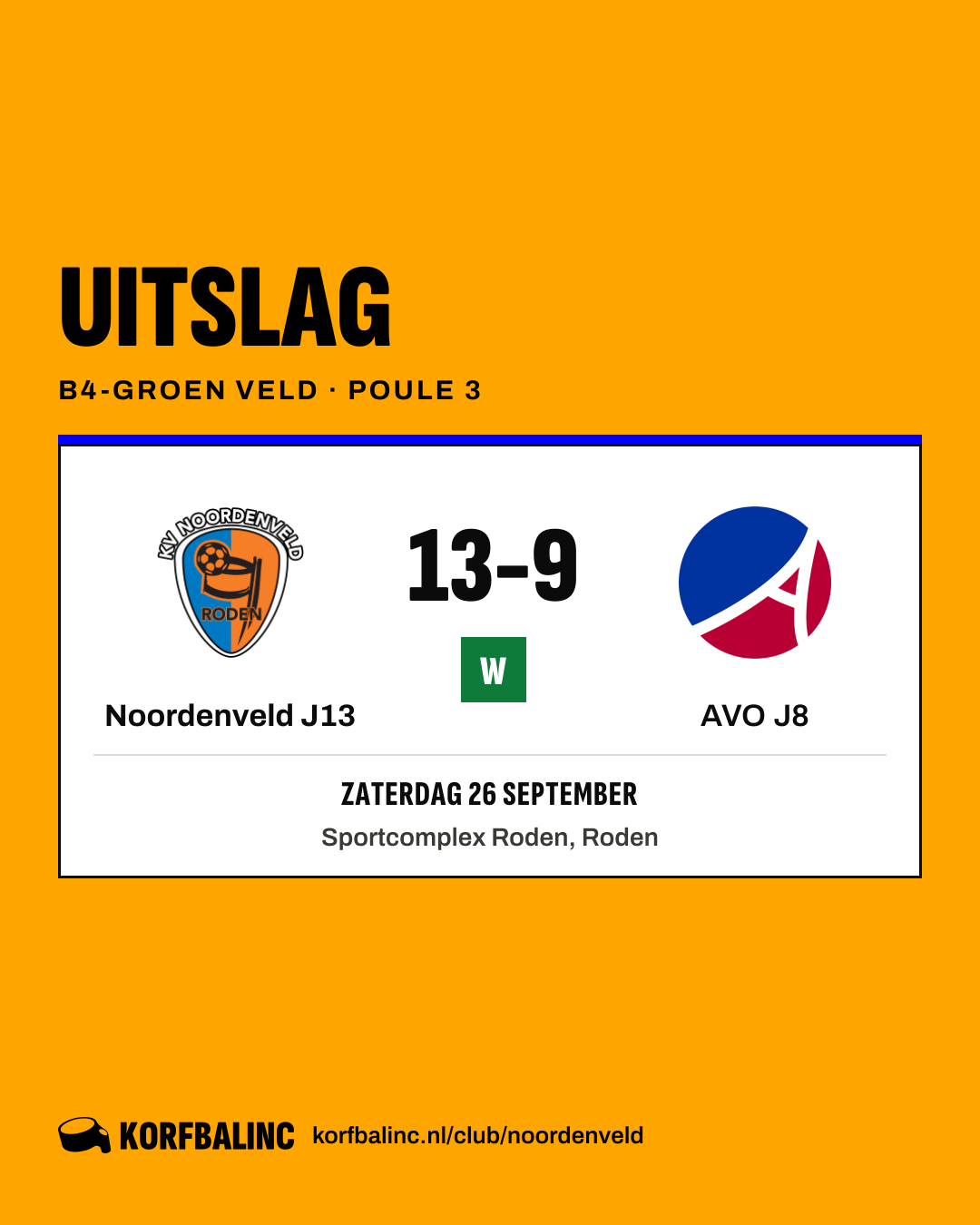 Noordenveld J13 - AVO J8