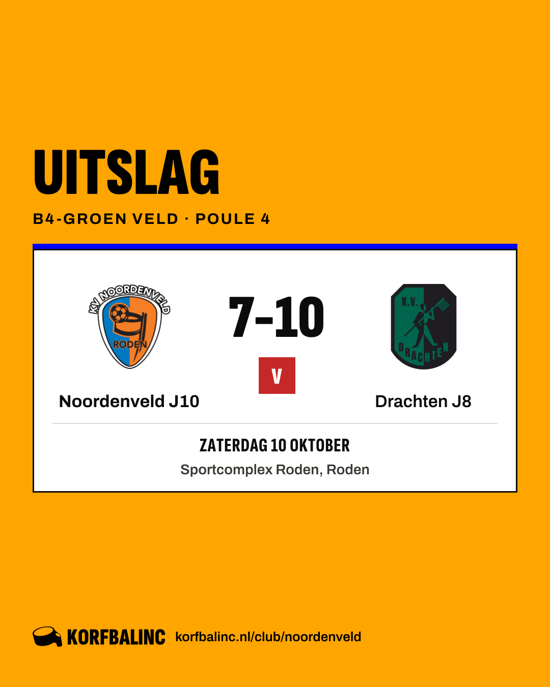 Noordenveld J10 - Drachten J8