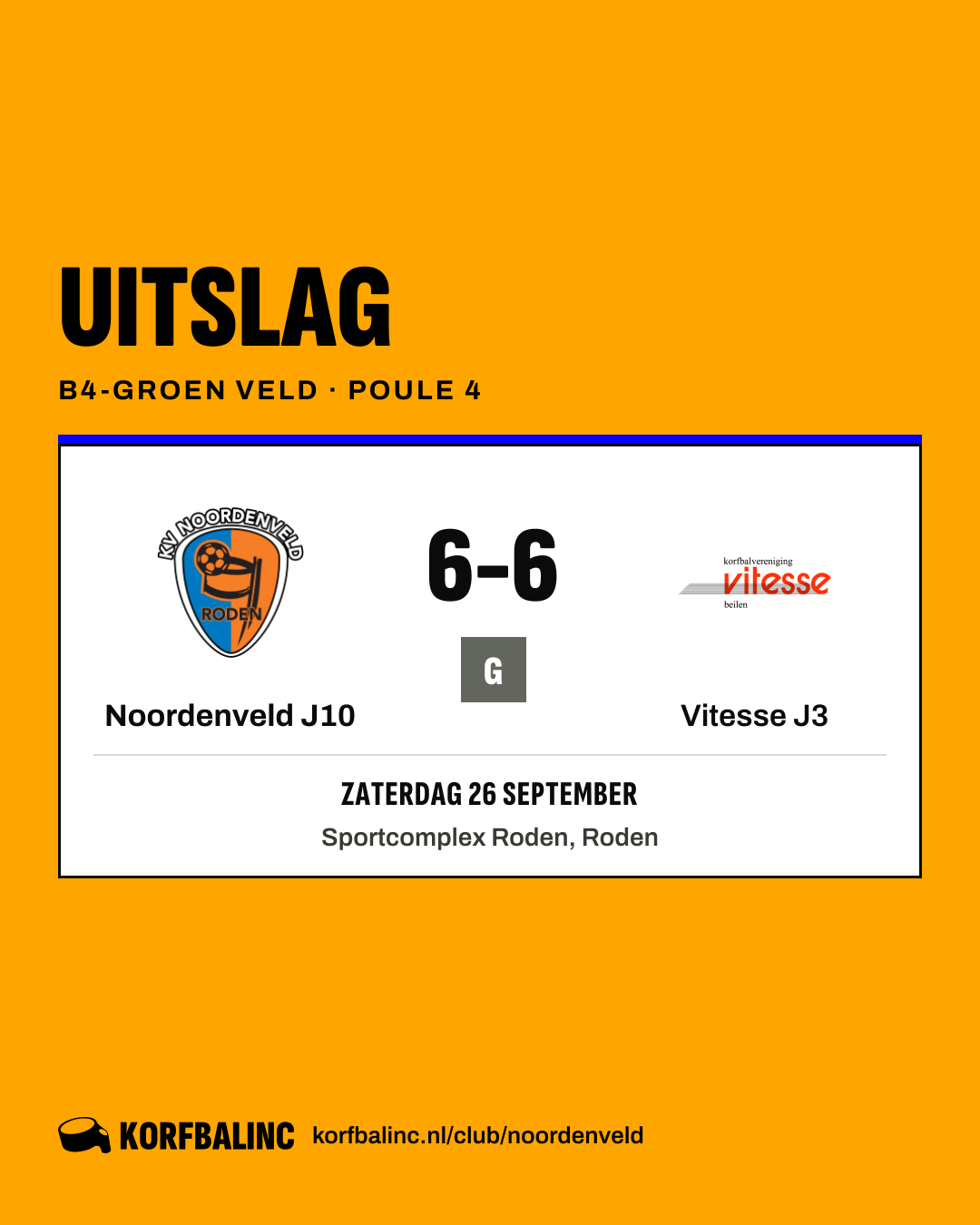 Noordenveld J10 - Vitesse J3