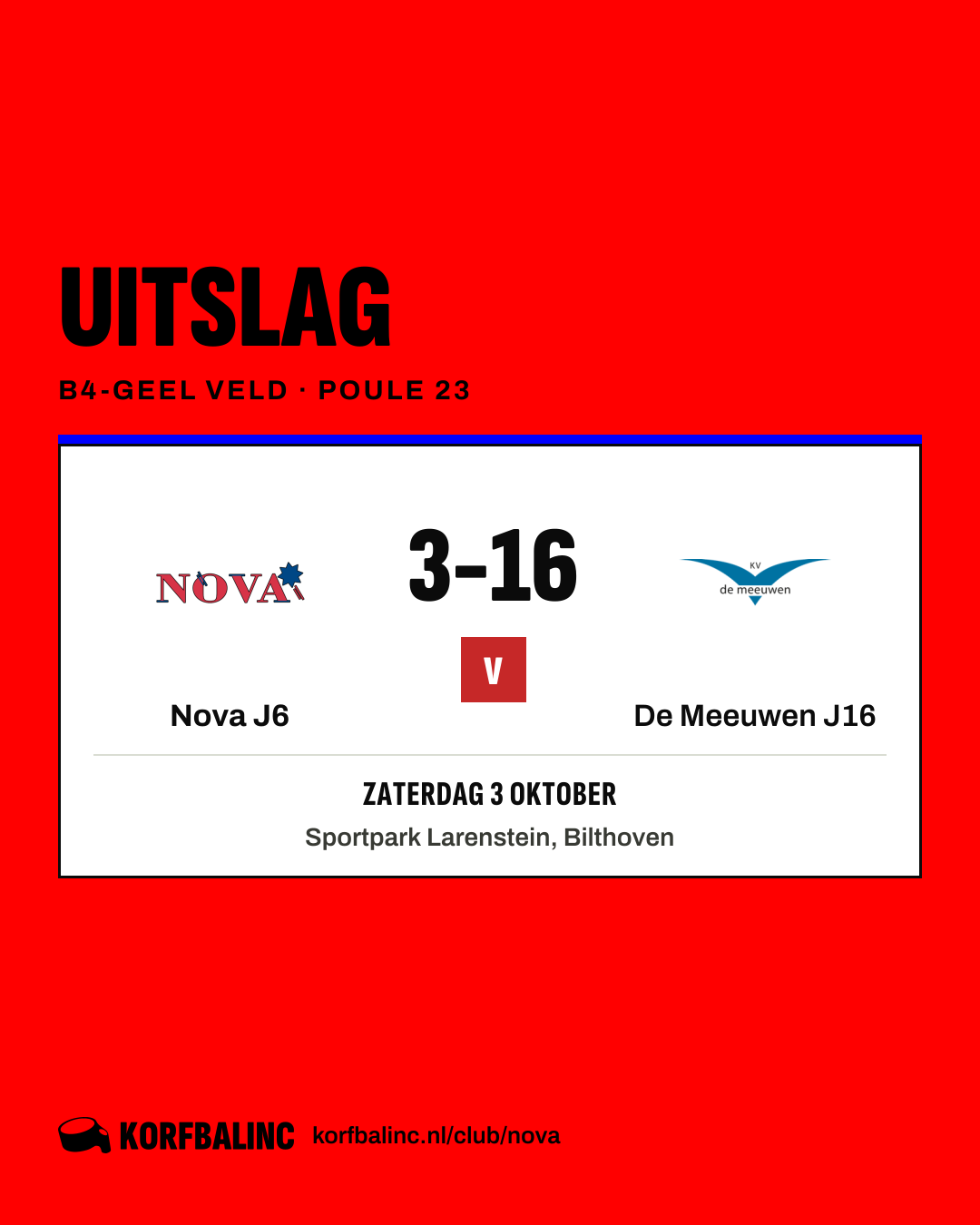 Nova J6 - De Meeuwen J16