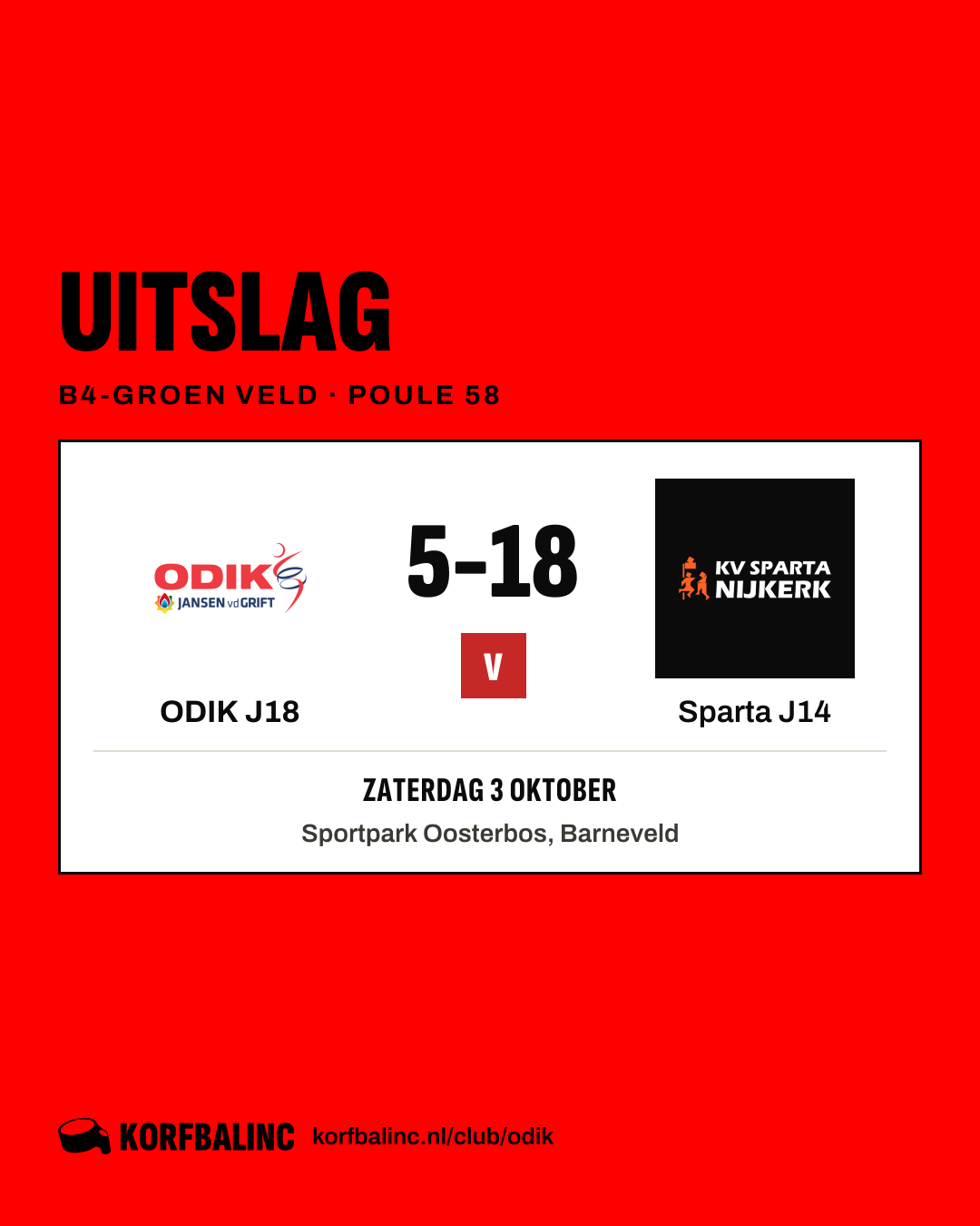 ODIK J18 - Sparta J14