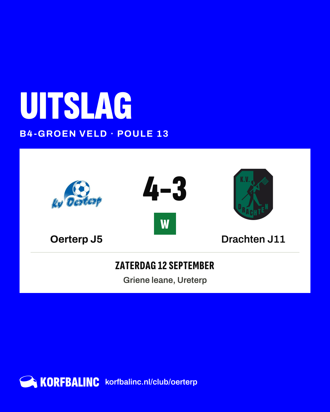 Oerterp J5 - Drachten J11
