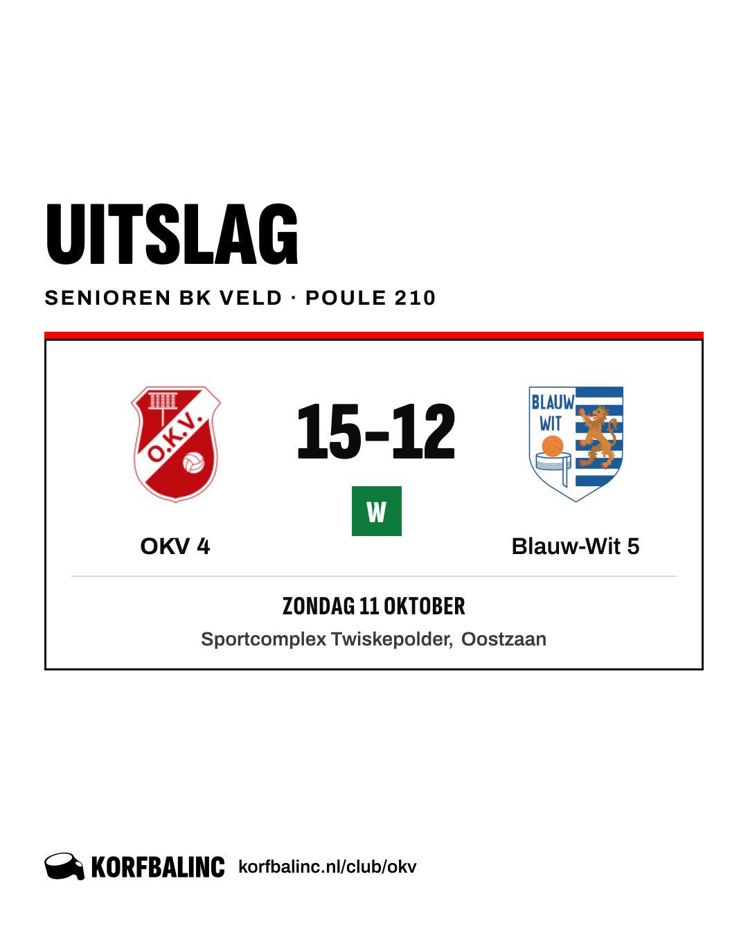 OKV 4 - Blauw-Wit 5