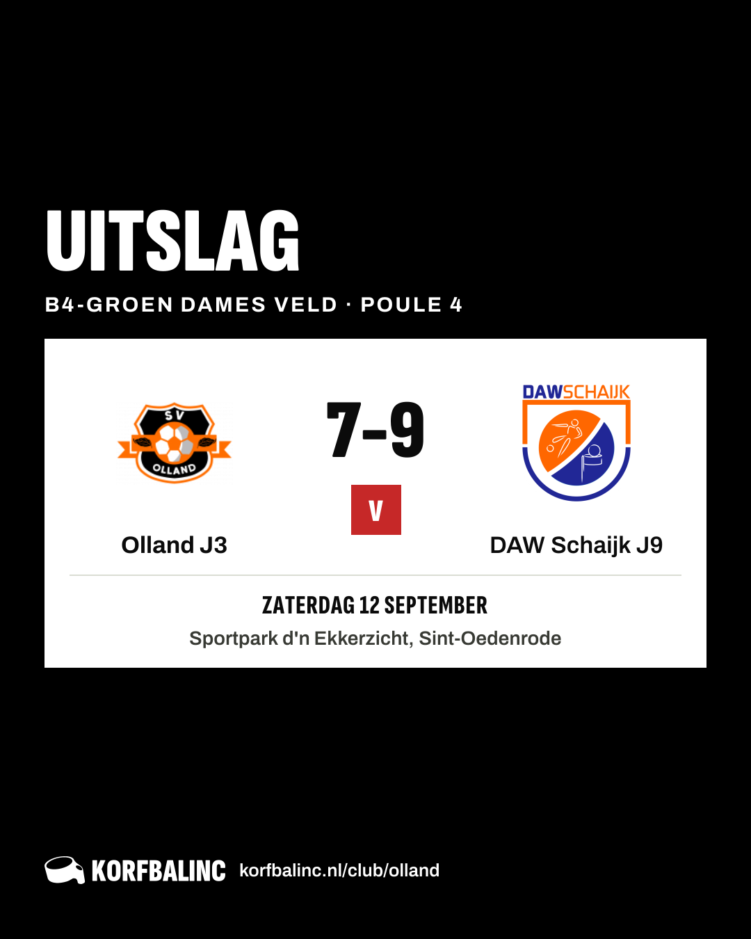 Olland J3 - DAW Schaijk J9