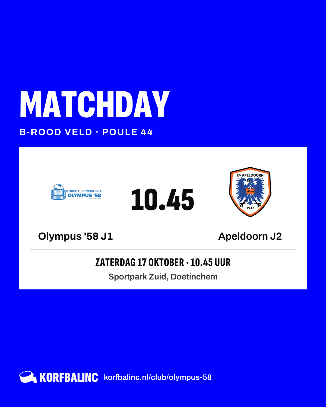 Olympus '58 J1 - Apeldoorn J2