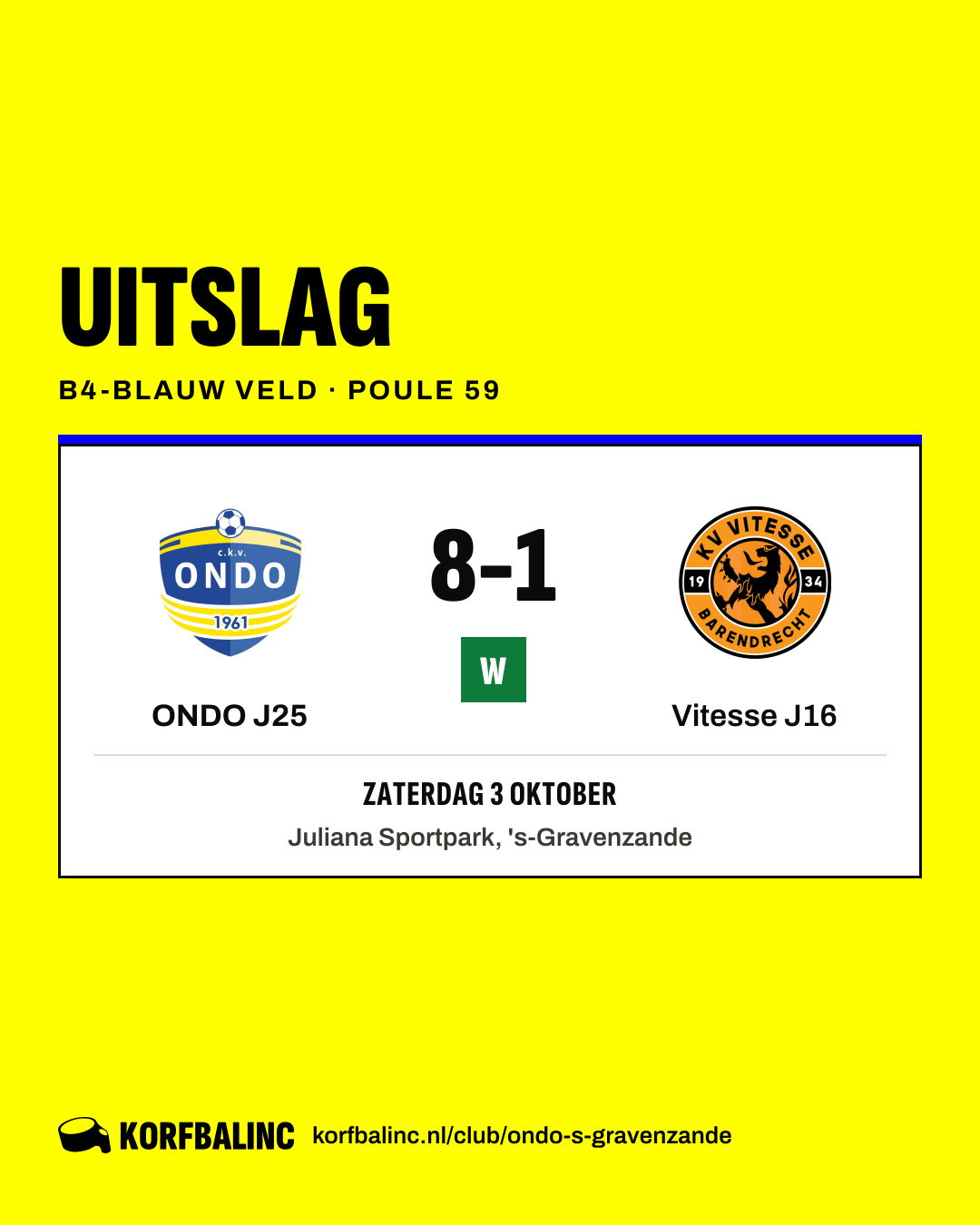 ONDO J25 - Vitesse J16