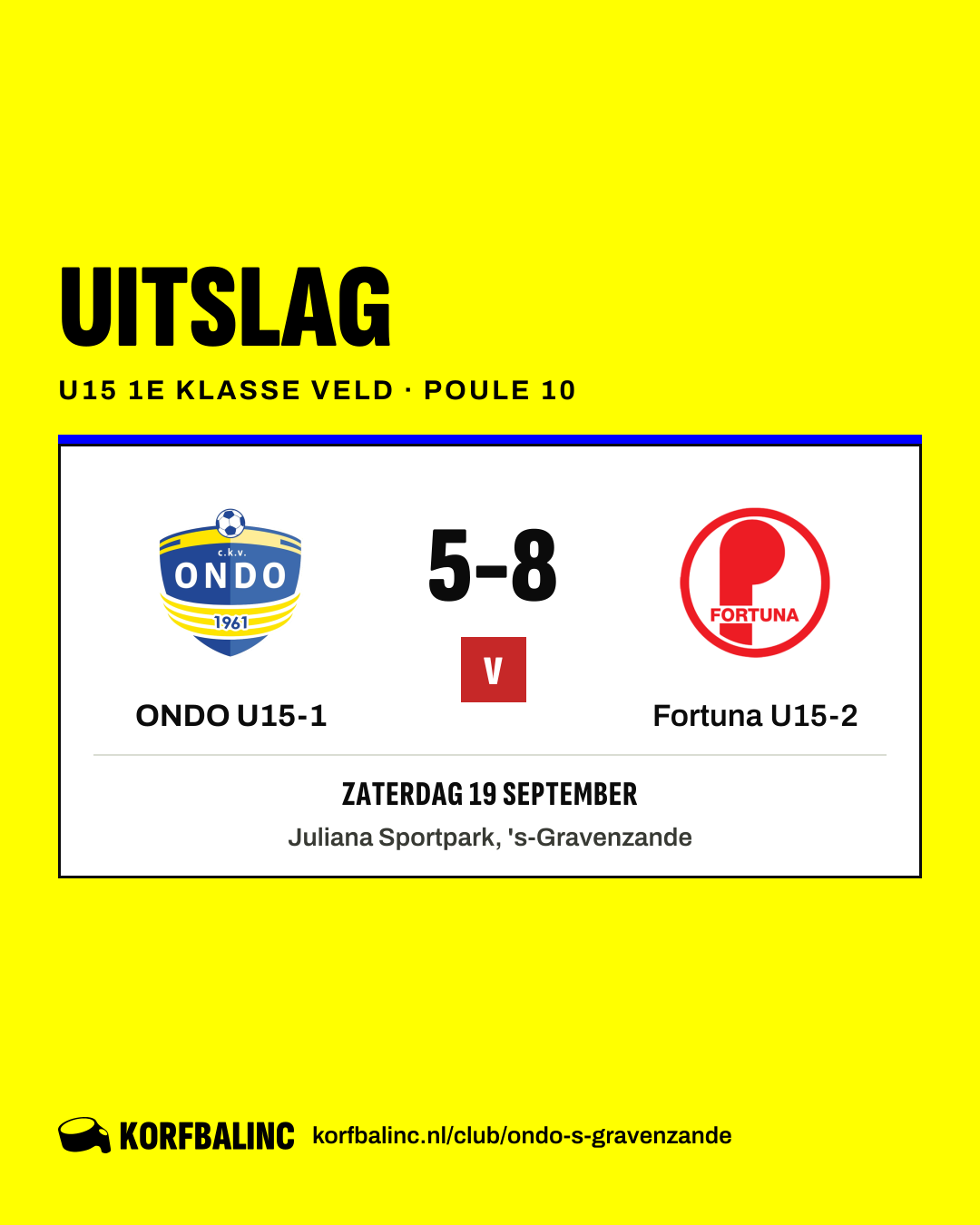 ONDO U15-1 - Fortuna U15-2