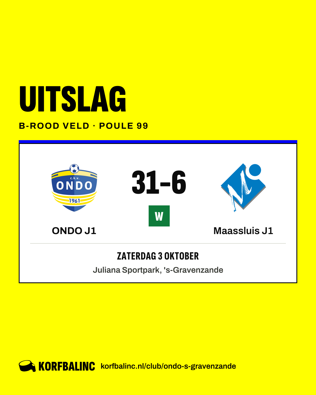 ONDO J1 - Maassluis J1
