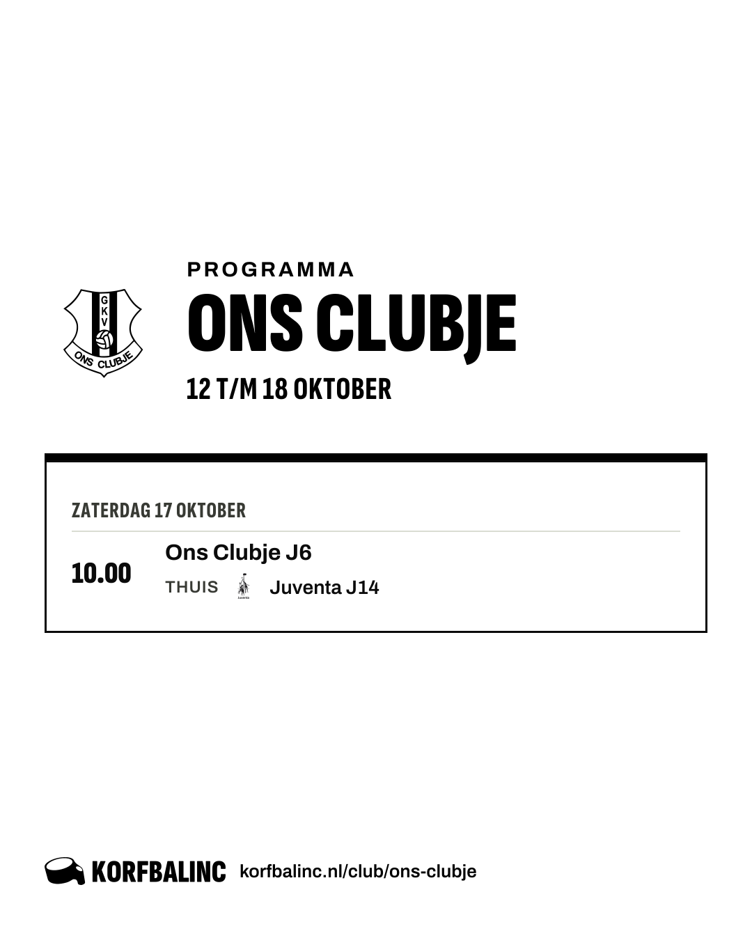 Programma Ons Clubje