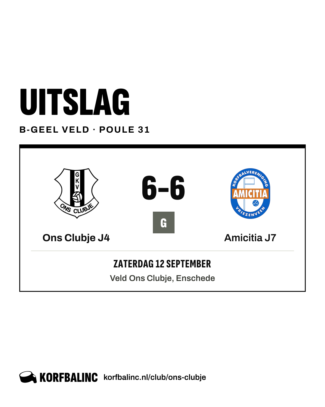 Ons Clubje J4 - Amicitia J7