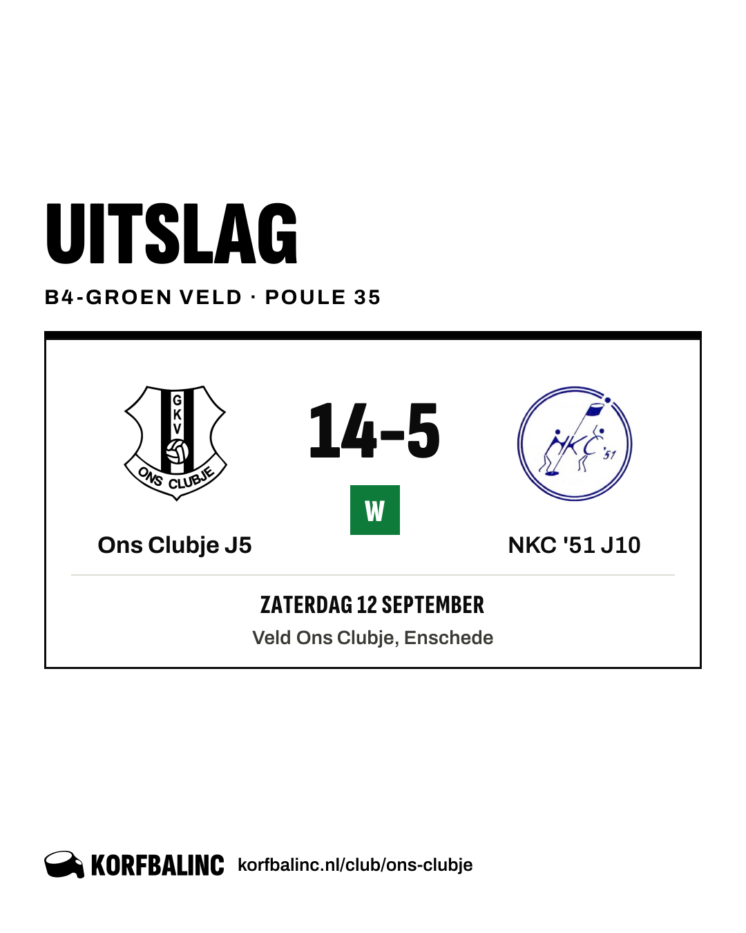 Ons Clubje J5 - NKC '51 J10