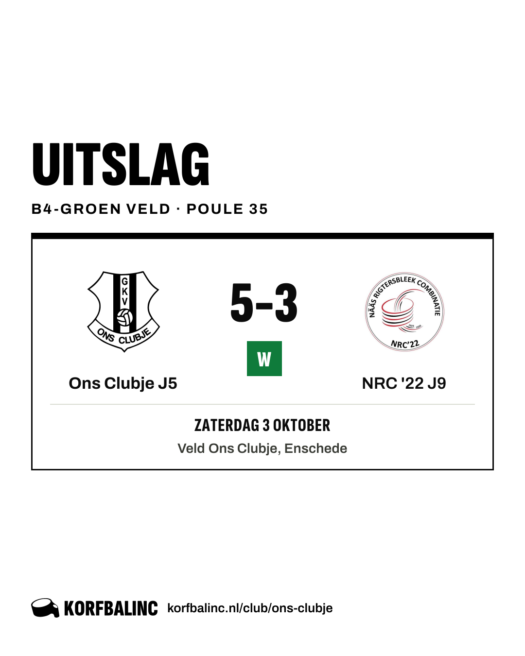 Ons Clubje J5 - NRC '22 J9