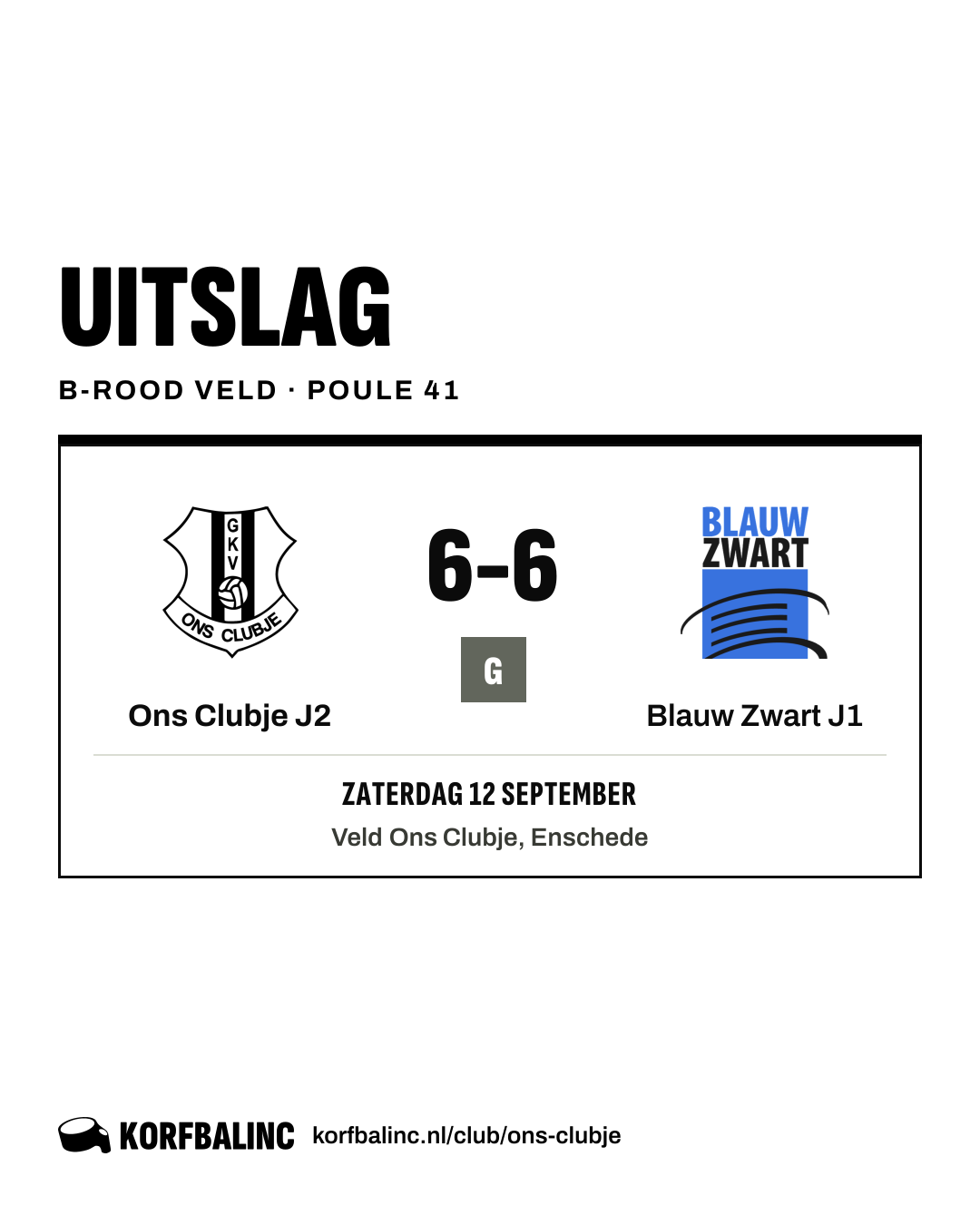 Ons Clubje J2 - Blauw Zwart J1