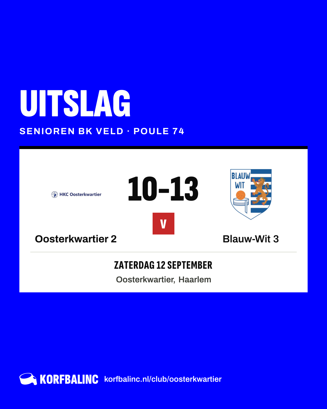 Oosterkwartier 2 - Blauw-Wit 3