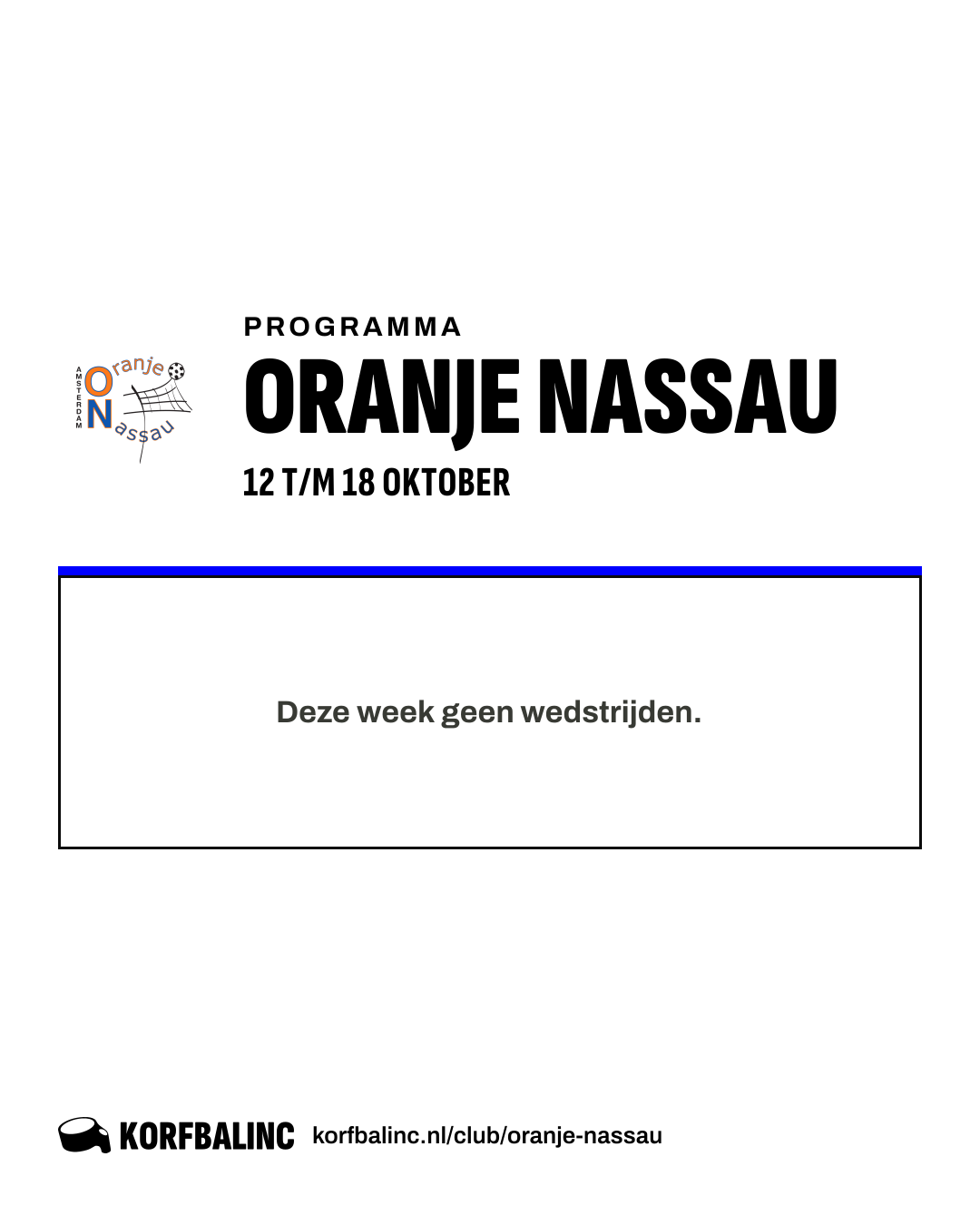 Uitslagen Oranje Nassau
