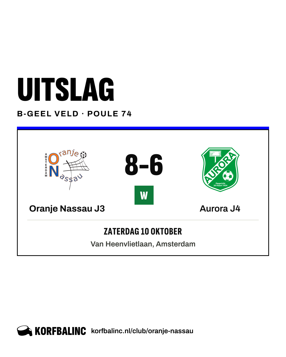 Oranje Nassau J3 - Aurora J4