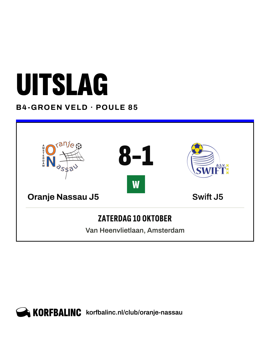 Oranje Nassau J5 - Swift J5