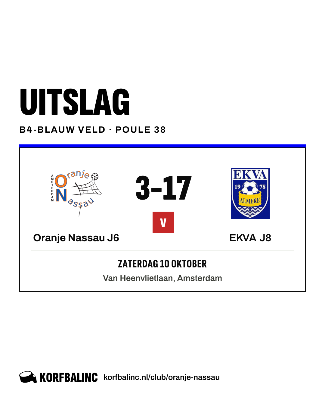 Oranje Nassau J6 - EKVA J8