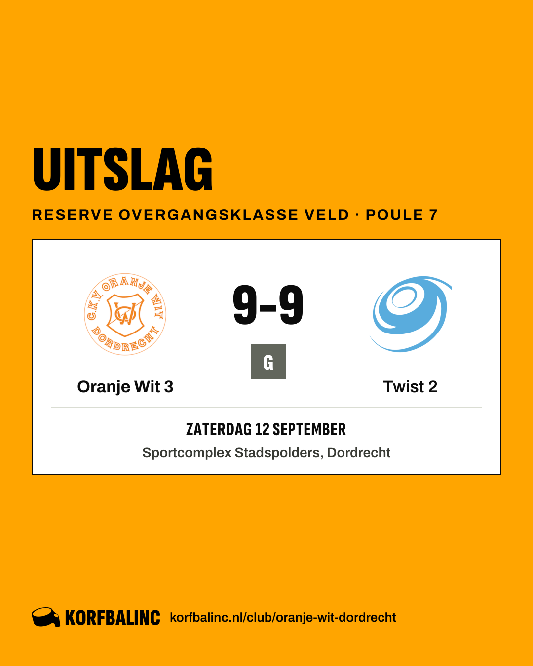 Oranje Wit 3 - Twist 2