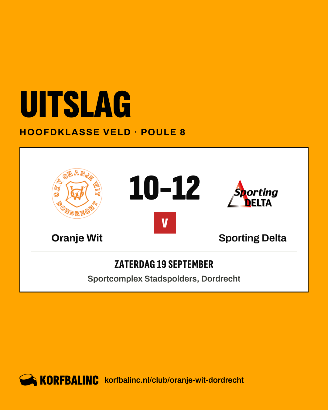Oranje Wit - Sporting Delta