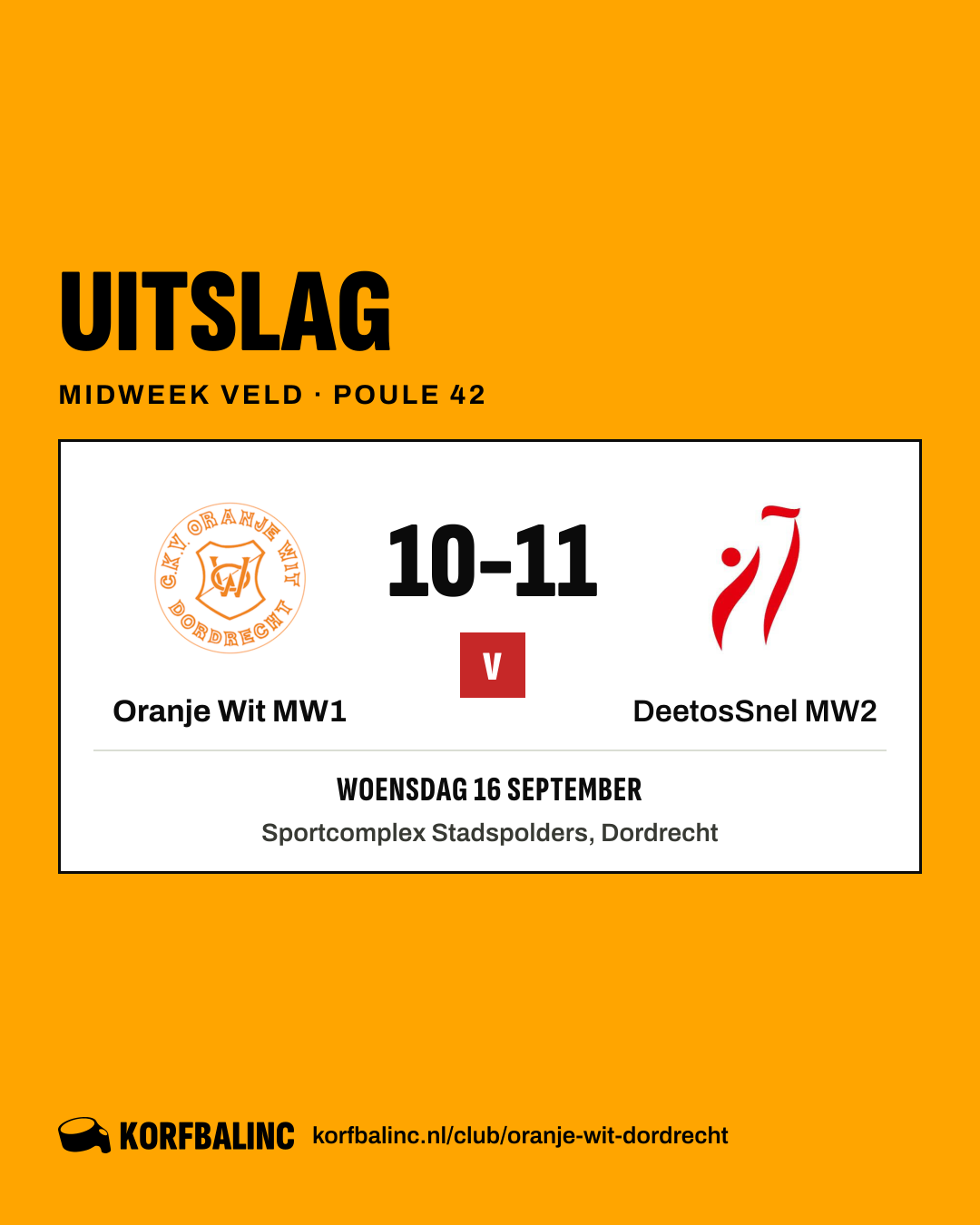 Oranje Wit MW1 - DeetosSnel MW2