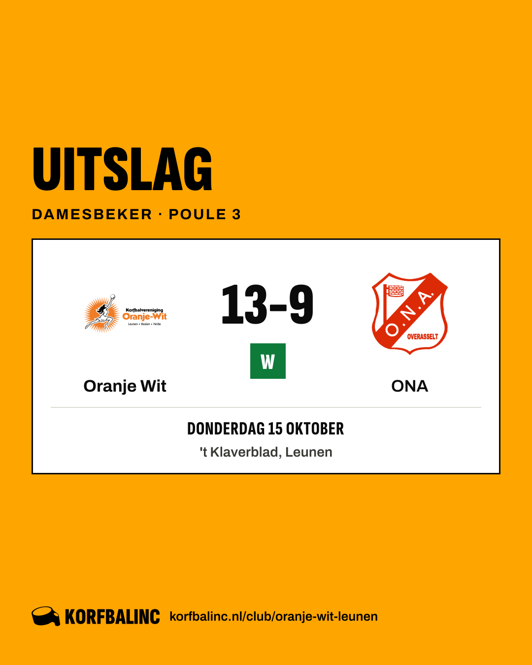 Oranje Wit - ONA